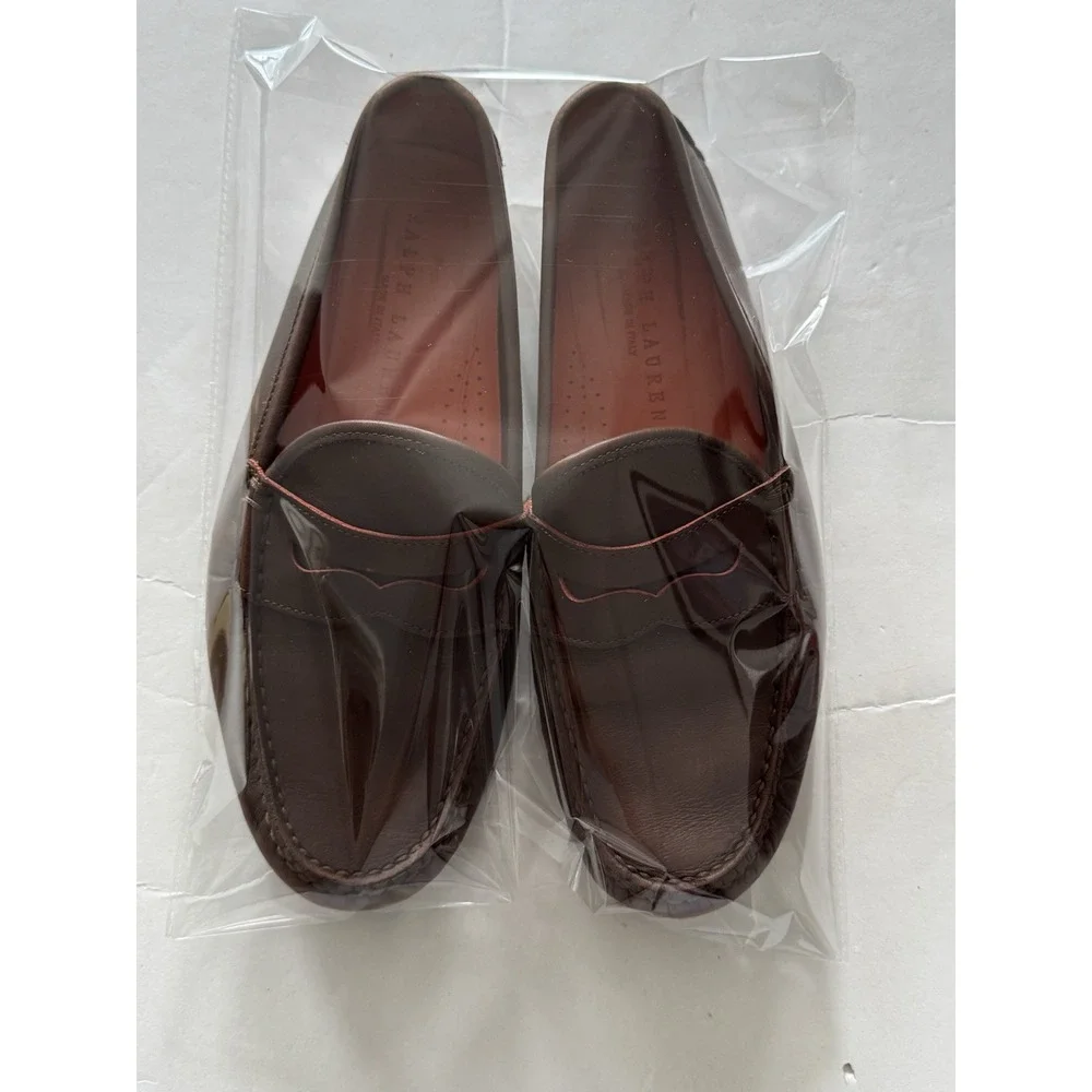 Ralph Lauren Men's‎ Size 9 Brown Orange Made in Italy Loafers